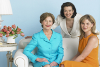 Laura + Jenna Bush
+ Rosemary Ellis. NYC 